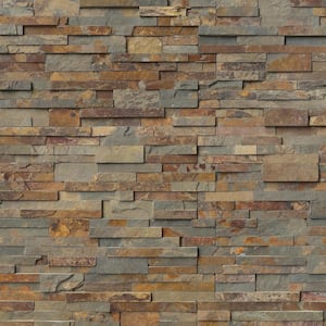 Natural Earth Ledger Panel 4 in. x 4 in. Natural Slate Wall Tile - 4 in. x 4 in. Tile Sample