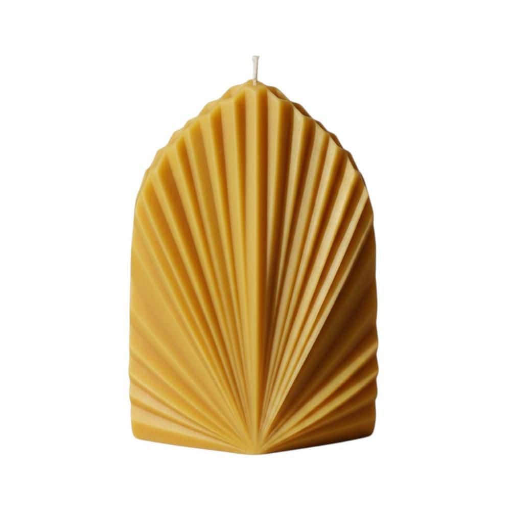 "6"" Gold Mahogany And Teakwood Scented Dimensional Palm Leaf Candle" price history on PriceWatchPro