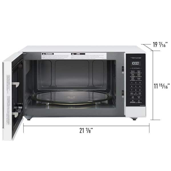 1.6 cu. ft. 1250-Watts Countertop Microwave in White with Inverter Technology