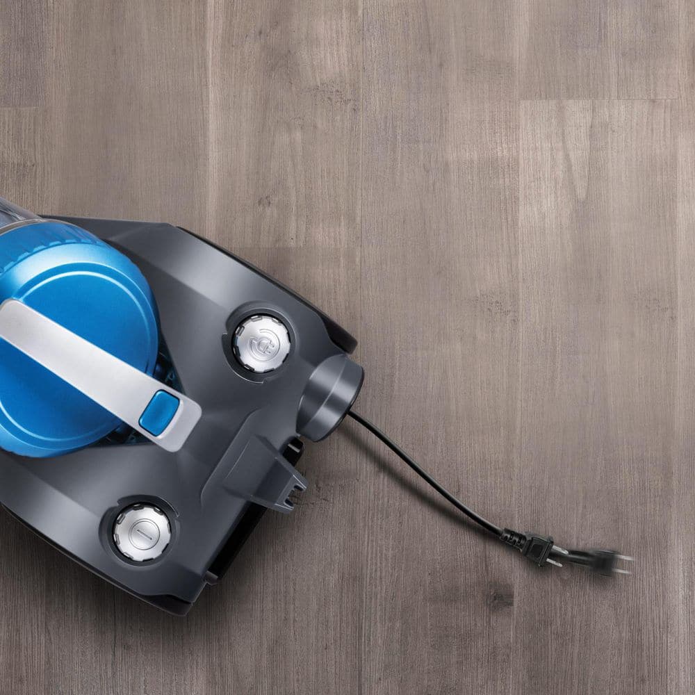 Blue Lightweight Bagless Canister Vacuum Cleaner with Powerful Suction