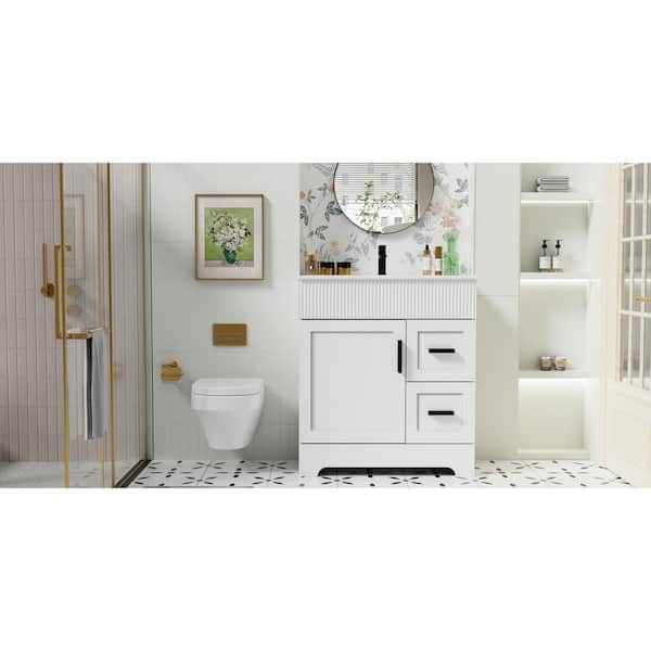 eclife 30 in. W. x 18 in. D x 34 in. H Single Sink Freestanding