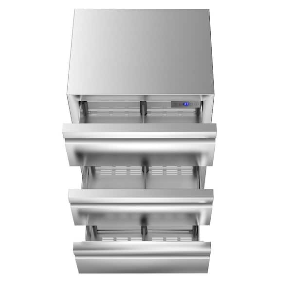 SOZT 4.9 cu. ft. 3-Drawer Outdoor Refrigerator Weatherproof