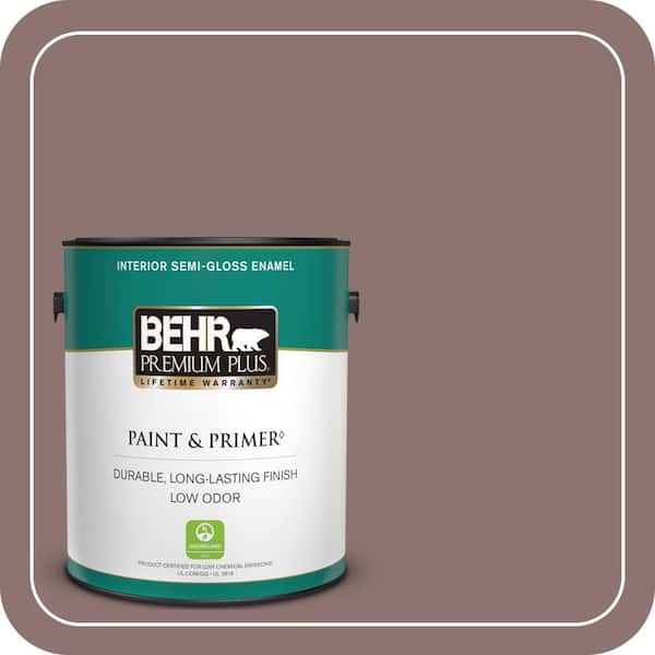 BEHR PREMIUM PLUS 1 gal. #720B-5 Bitter Briar Semi-Gloss Enamel Low Odor Interior Paint & Primer