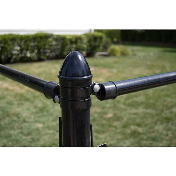 Black Metal Rail End For Chain-link Fence