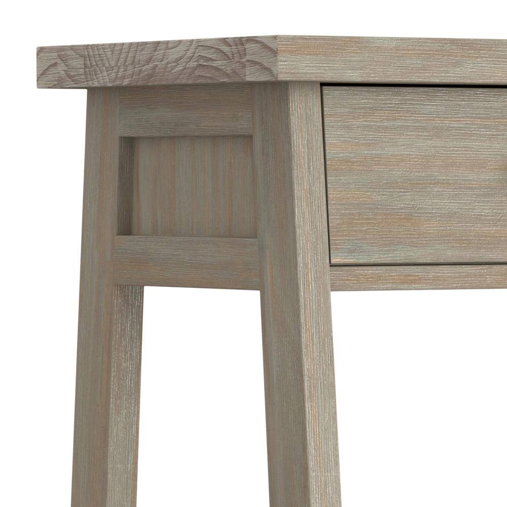 Sawhorse Solid Pine 24" Distressed Grey Modern Industrial Nightstand