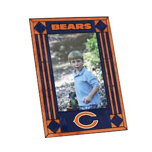 NFL -4 in. X 6 in. Gloss Multi Color Art Glass Picture Frame - Bears