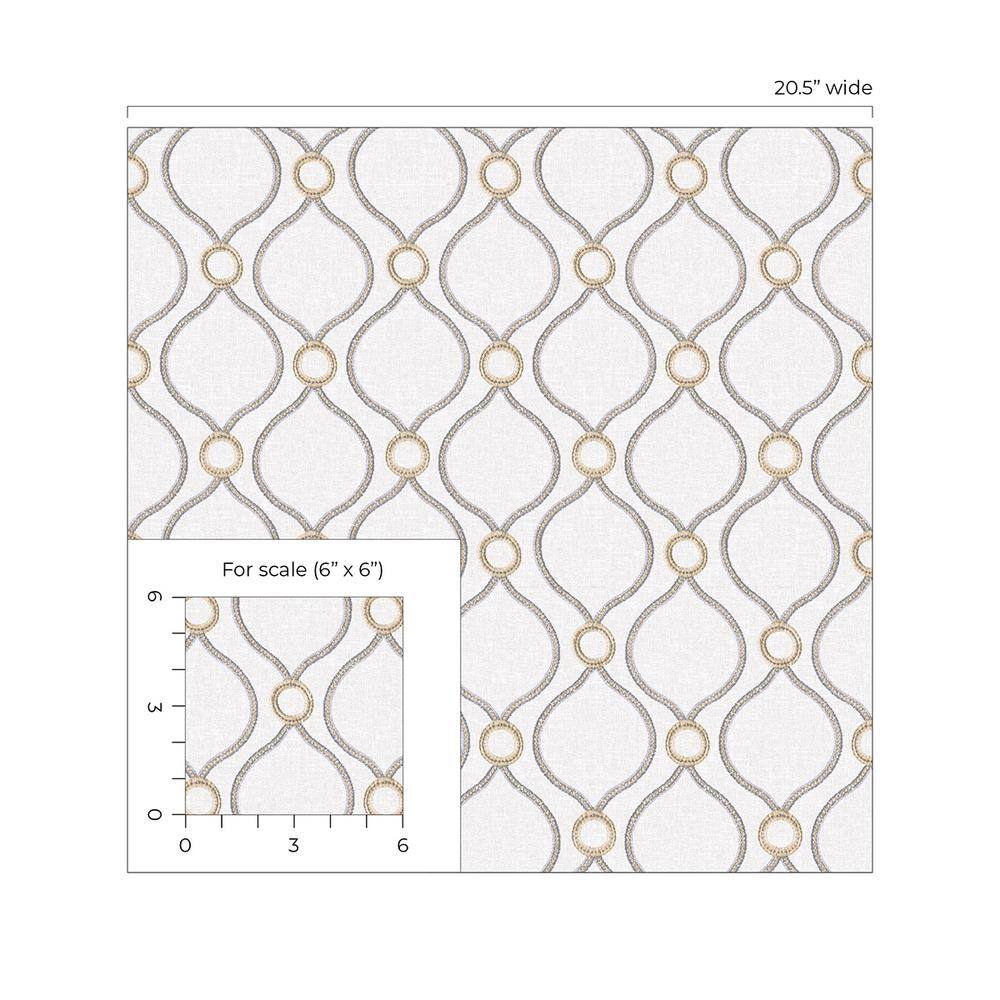 Platinum Geometric Self-Adhesive Vinyl Wallpaper, 20.5" x 216"