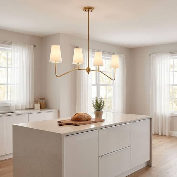 Savoy House 40 in. W x 13 in. H 4-Light Natural Brass Linear