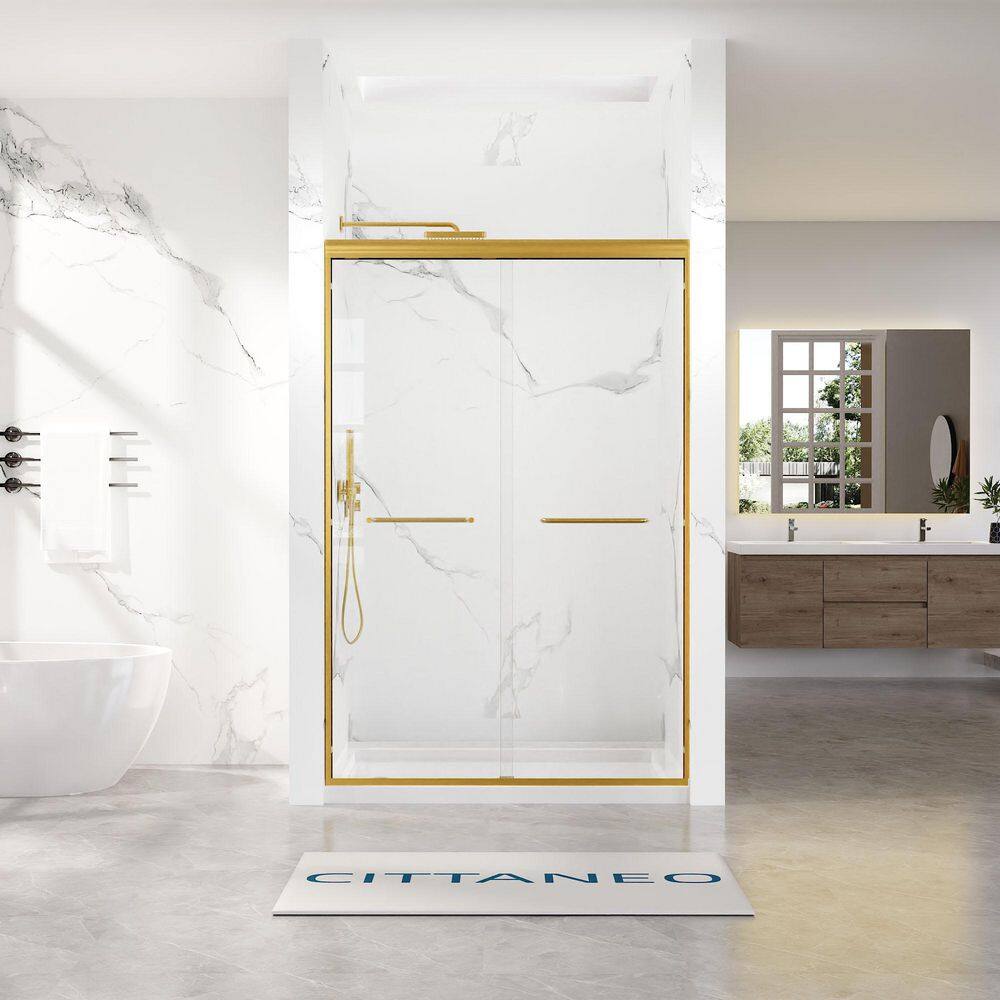 "44""-48"" W X 72"" H Double Sliding Semi Frameless Shower Door, 5/16-Inch (8mm) Tempered Clear Glass" price history on PriceWatchPro