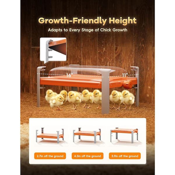KIWDZFU Smart Brooder Heater Adaptive Temperature Sensor Livestock
