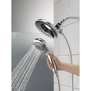 In2ition 5-Spray Patterns 2.5 GPM 6.81 in. Wall Mount Dual Shower Heads in Lumicoat Chrome