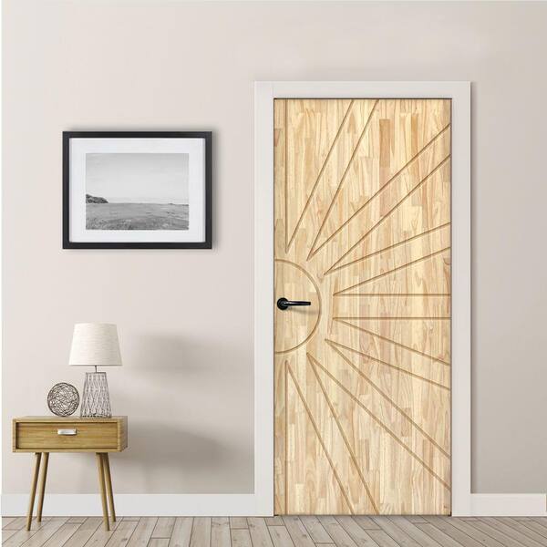 36 in. x 80 in. Hollow Core Natural Solid Wood Unfinished Interior Door Slab