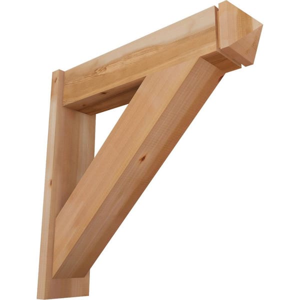 Ekena Millwork 8 in. x 32 in. x 32 in. Western Red Cedar Traditional Arts and Crafts Smooth Outlooker