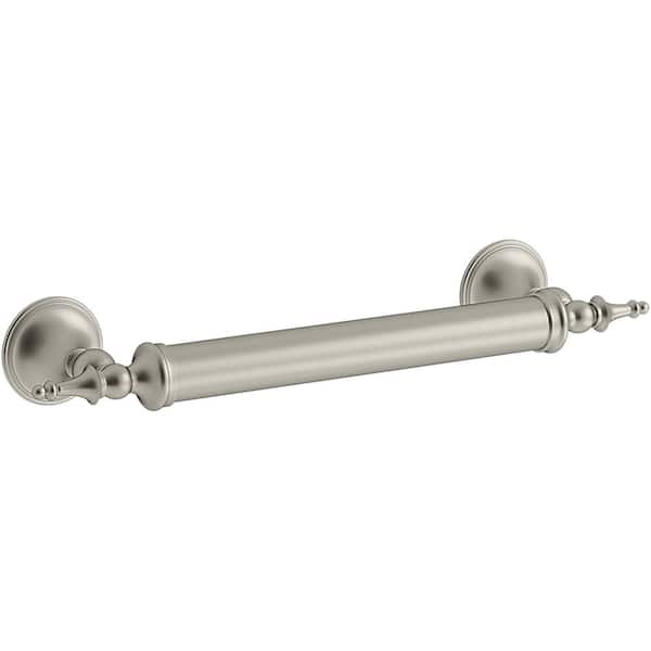 KOHLER Decorative 12 in. Grab Bar in Vibrant Brushed Nickel
