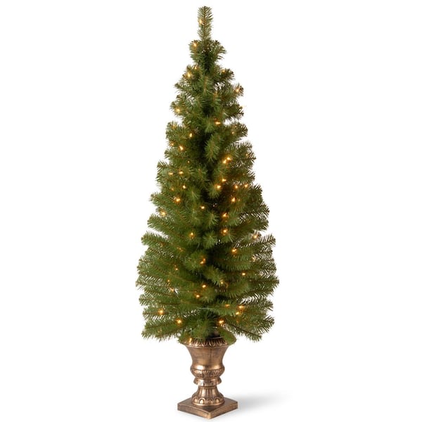 National Tree Company 5 ft. Montclair Spruce Entrance Artificial Christmas Tree with Clear Lights