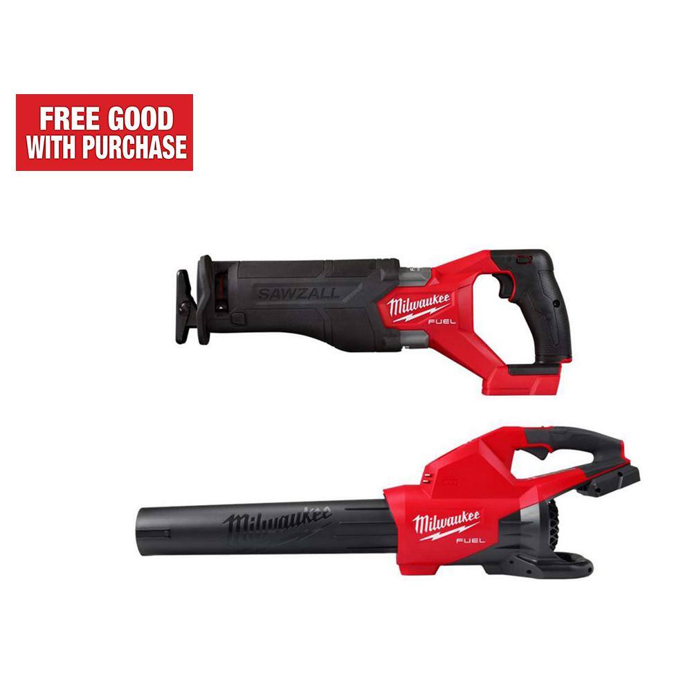 Milwaukee M18 FUEL GEN-2 18V Lithium-Ion Brushless Cordless SAWZALL Reciprocating Saw & M18 Dual Battery Blower