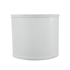 12 in. x 10 in. White Drum/Cylinder Lamp Shade