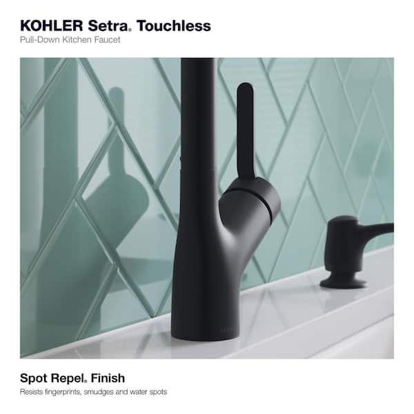 Setra Single-Handle Touchless Pull-Down Sprayer Kitchen Faucet in Matte Black Setra Single-Handle Touchless Pull-Down Sprayer Kitchen Faucet in Matte Black
