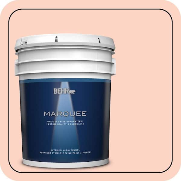 BEHR MARQUEE 5 gal. #210A-2 Coral Dune Satin Enamel Interior Paint & Primer