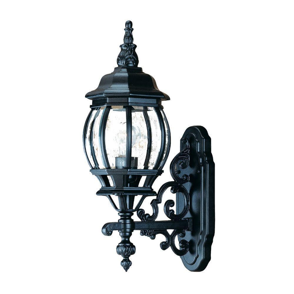 Matte Black European Style Outdoor Wall Lantern Sconce
