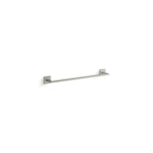 Square 18 in. Wall Mounted Towel Bar in Vibrant Brushed Nickel