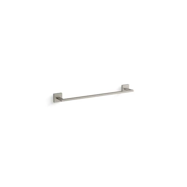 KOHLER Square 18 in. Wall Mounted Towel Bar in Vibrant Brushed Nickel