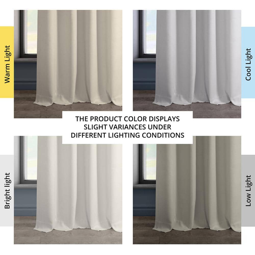 Birch Faux Linen Grommet Blackout Curtains 84 Inches Long