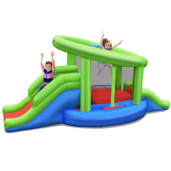 TOBBI Inflatable Bounce House Kid Jump and Slide Castle Bouncer with  Trampoline TH17P0167 - The Home Depot