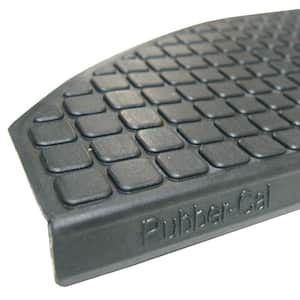 "Block-Grip" Black 29.75 in. W x 9.75 in. L Non-Slip Rubber Tread Stair Mats (6 Pack)