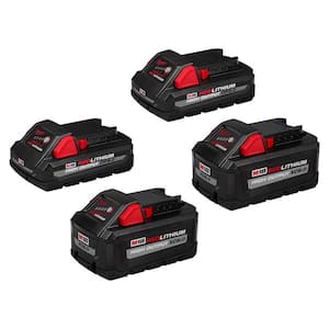 M18 18-Volt Lithium-Ion HIGH OUTPUT XC 8.0 Ah and 3 Ah Battery (4-Pack)