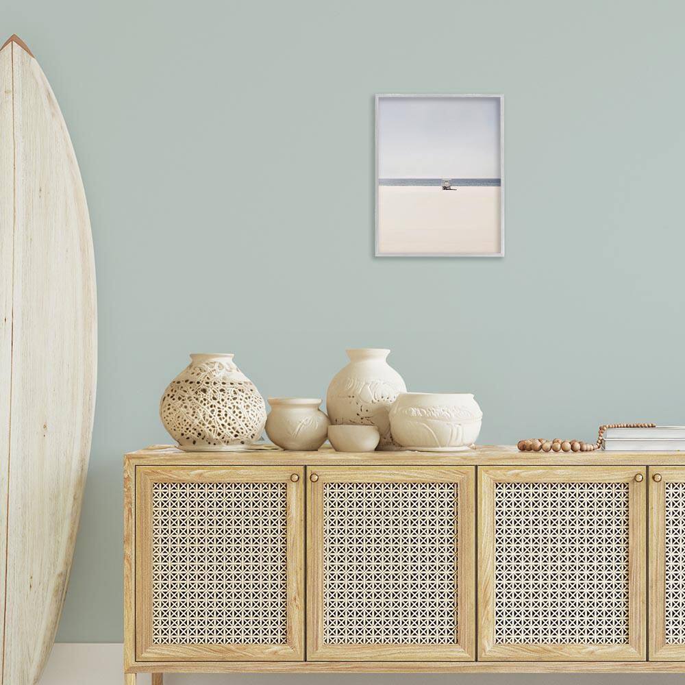 Distant California Beach Hut by Gemma Bardot Gray Framed Nature Giclee Art Print 20 in. x 16 in. price history on PriceWatchPro