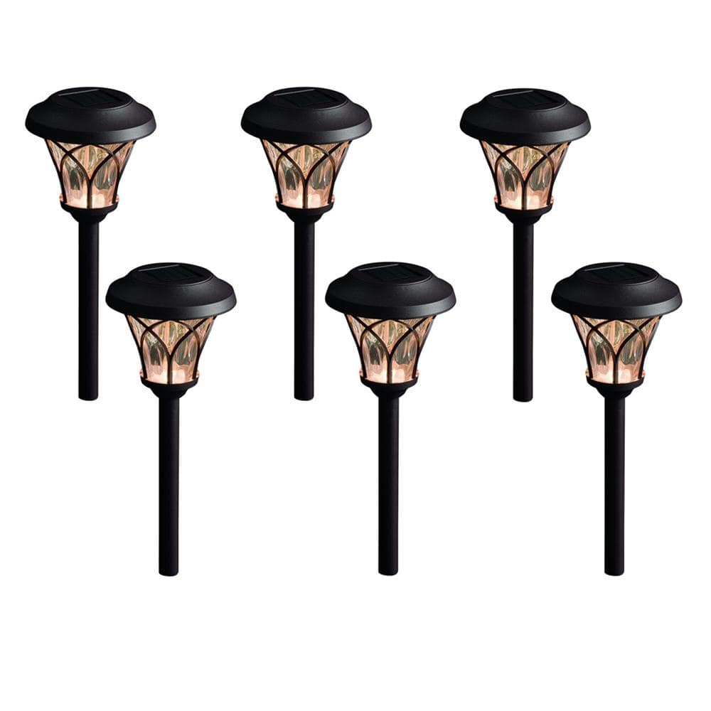 Hampton Bay Solar Bronze Outdoor Integrated LED 3000K 8-Lumens ...