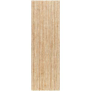 Boucle Natural/Cream Abstract 3 ft. x 8 ft. Indoor Runner Area Rug