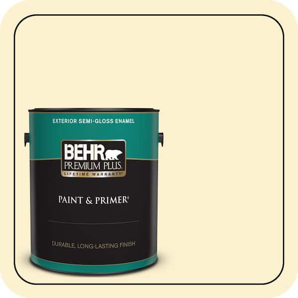 BEHR PREMIUM PLUS 1 gal. #P280-1 Summer Bliss Semi-Gloss Enamel Exterior Paint & Primer