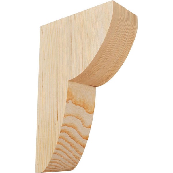 Ekena Millwork 3-1/2 in. x 8 in. x 12 in. Douglas Fir Crestline Smooth Corbel
