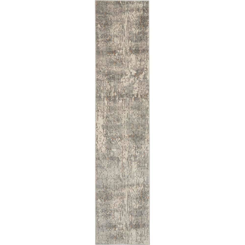 Nourison Concerto Beige/Grey 2 ft. x 8 ft. Abstract Rustic Kitchen ...