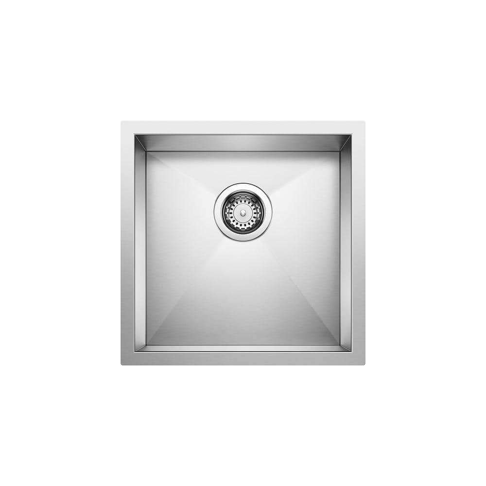 QUATRUS R0 18-Gauge Stainless Steel 17 in. Undermount Bar Sink