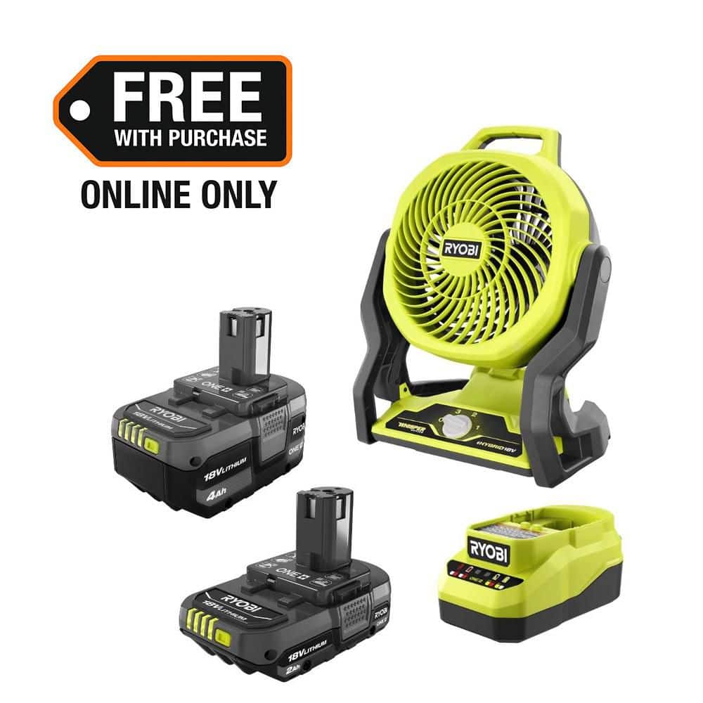 RYOBI ONE+ 18V Lithium-Ion Ah Battery, Ah Battery, and