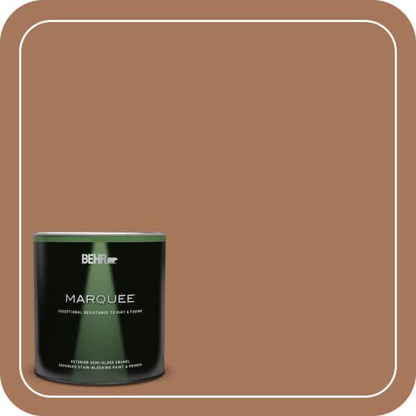 BEHR MARQUEE 1 qt. #240F-5 Toasted Chestnut Semi-Gloss Enamel Exterior Paint & Primer