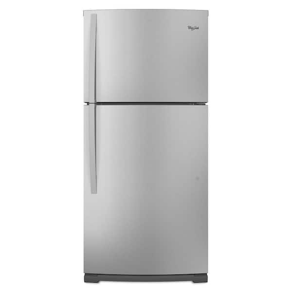 Whirlpool 18.9 cu. ft. Top Freezer Refrigerator in Mono Satina Steel