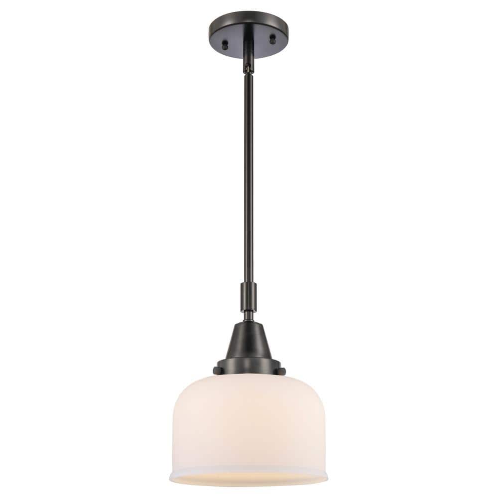 Bell 100-Watt 1-Light Matte Black Standard Mini Pendant Light with Matte White Glass, No Bulbs Included price history on PriceWatchPro
