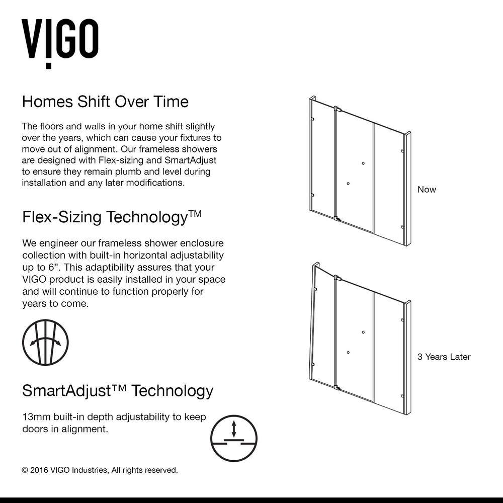 Pirouette 48" Frameless Clear Glass Pivot Shower Door with Black Hardware