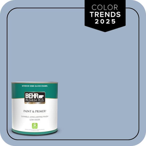 BEHR PREMIUM PLUS 1 qt. #S530-3 Aerial View Semi-Gloss Enamel Low Odor Interior Paint & Primer
