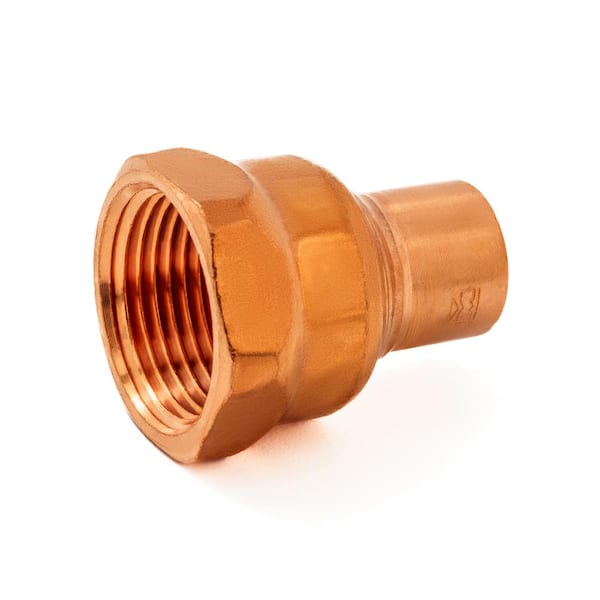 Everbilt 1/2 in. x 3/4 in. Copper Pressure Cup x FPT Female Adapter Fitting