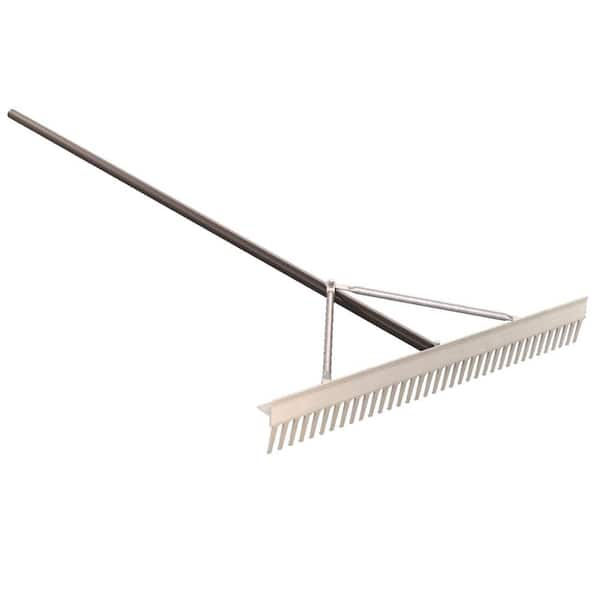 Anvil 47 in. L Wood Handle 14-Tines Garden Bow Rake 77105-943 - The Home  Depot