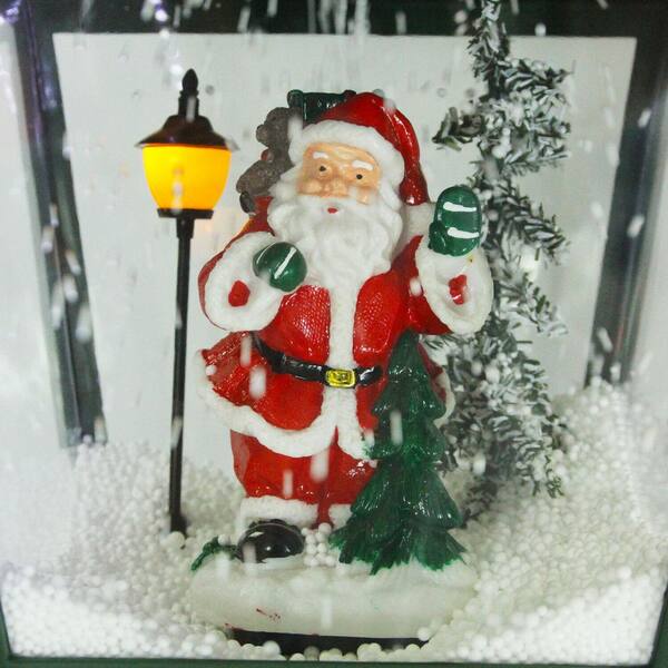 Fraser Hill Farm 74 in. Christmas Double Street Lamp with Santa