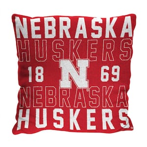 NCAA Nebraska Stacked Pillow