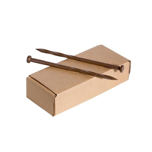 Valley View Industries 9 in. L Dark Brown Landscape Anchor Spikes (24-Quantity)
