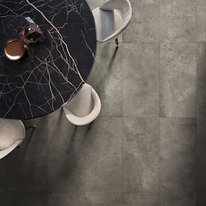 Network Silver 11.69 in. x 23.46 in. Matte Porcelain Concrete Look Floor and Wall Tile (11.43 sq. ft./Case)