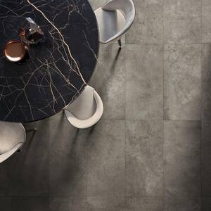 Network Taupe 11.69 in. x 23.46 in. Matte Porcelain Concrete Look Floor and Wall Tile (11.43 sq. ft./Case)